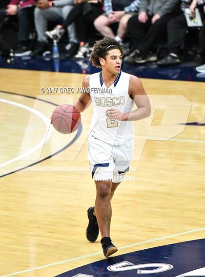Thumbnail 3 in St. John Bosco vs. Salesian College Preparatory (MaxPreps/DLS MLK Classic) photogallery.