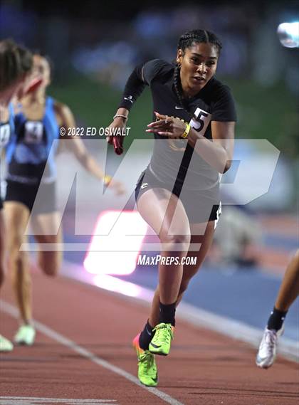 Thumbnail 1 in CIF State Track and Field Championship (Girls 4x400 Relay) photogallery.