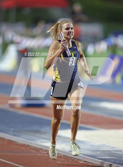 Thumbnail 1 in CIF State Track and Field Championship (Girls 4x400 Relay) photogallery.