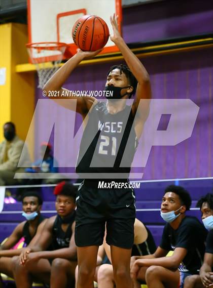Thumbnail 2 in Winston-Salem Christian vs Word of God Christian Academy (Capital City New Years Showcase) photogallery.