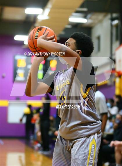 Thumbnail 1 in Winston-Salem Christian vs Word of God Christian Academy (Capital City New Years Showcase) photogallery.