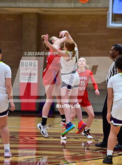 Thumbnail 2 in (CHSAA 3A Girls Basketball Round One) Buena Vista vs Ellicott photogallery.