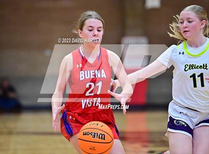 Thumbnail 1 in (CHSAA 3A Girls Basketball Round One) Buena Vista vs Ellicott photogallery.