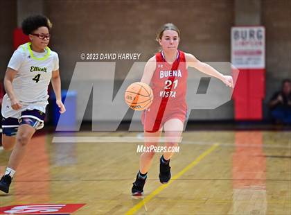 Thumbnail 1 in (CHSAA 3A Girls Basketball Round One) Buena Vista vs Ellicott photogallery.