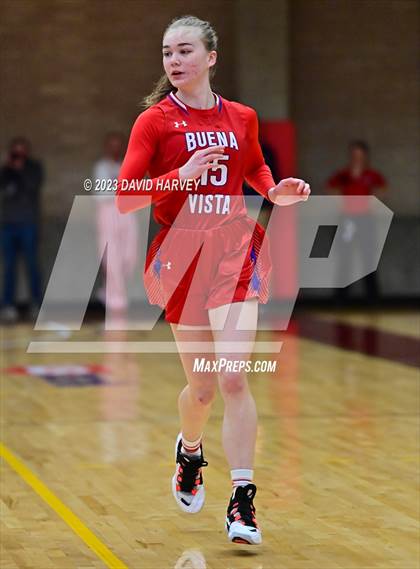 Thumbnail 1 in (CHSAA 3A Girls Basketball Round One) Buena Vista vs Ellicott photogallery.