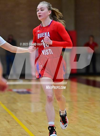 Thumbnail 1 in (CHSAA 3A Girls Basketball Round One) Buena Vista vs Ellicott photogallery.