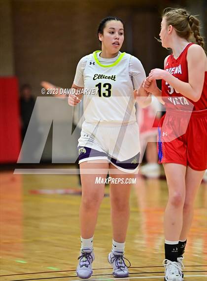 Thumbnail 2 in (CHSAA 3A Girls Basketball Round One) Buena Vista vs Ellicott photogallery.