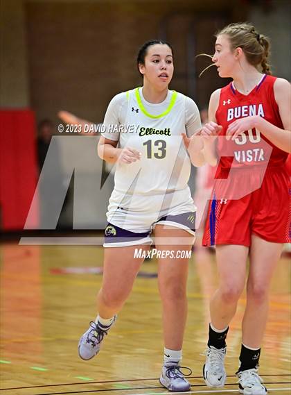 Thumbnail 2 in (CHSAA 3A Girls Basketball Round One) Buena Vista vs Ellicott photogallery.