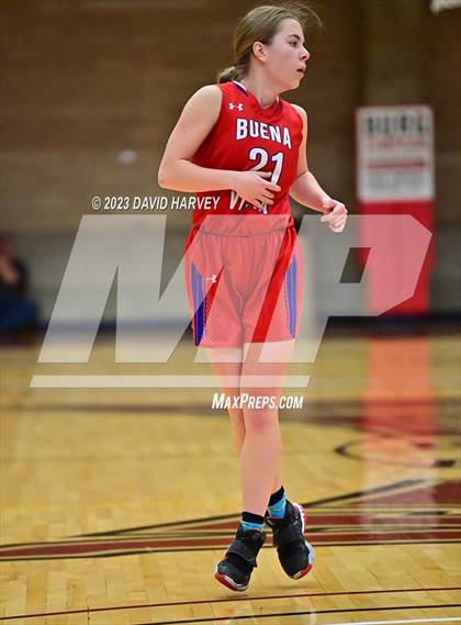 Thumbnail 1 in (CHSAA 3A Girls Basketball Round One) Buena Vista vs Ellicott photogallery.