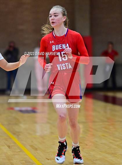 Thumbnail 2 in (CHSAA 3A Girls Basketball Round One) Buena Vista vs Ellicott photogallery.