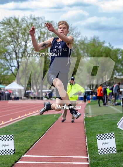 Thumbnail 3 in CHSAA Track and Field 2A Championships (Boys Long Jump) photogallery.