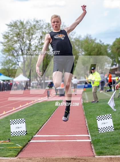 Thumbnail 2 in CHSAA Track and Field 2A Championships (Boys Long Jump) photogallery.