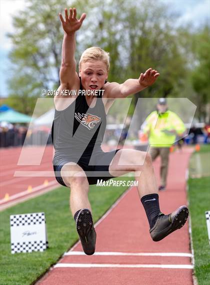 Thumbnail 2 in CHSAA Track and Field 2A Championships (Boys Long Jump) photogallery.