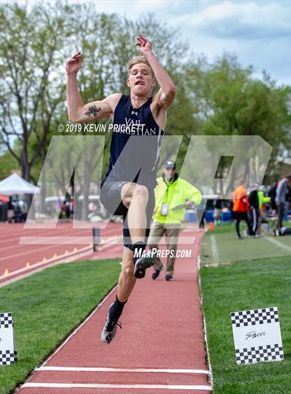 Thumbnail 1 in CHSAA Track and Field 2A Championships (Boys Long Jump) photogallery.