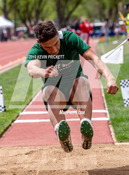 Thumbnail 1 in CHSAA Track and Field 2A Championships (Boys Long Jump) photogallery.