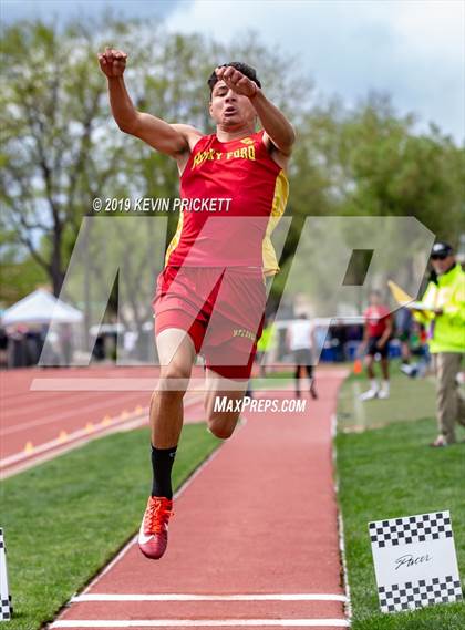 Thumbnail 3 in CHSAA Track and Field 2A Championships (Boys Long Jump) photogallery.