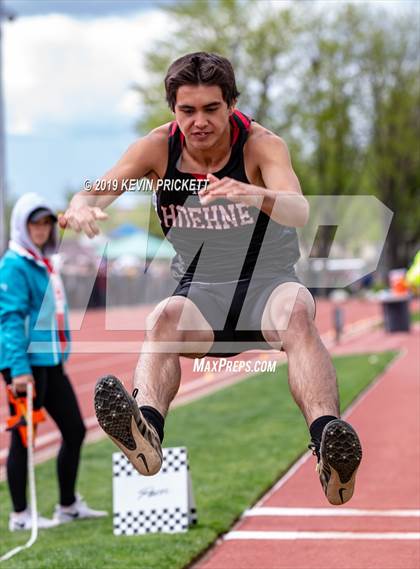 Thumbnail 2 in CHSAA Track and Field 2A Championships (Boys Long Jump) photogallery.