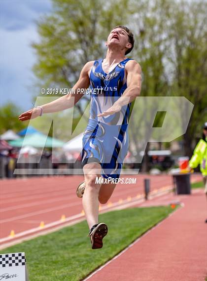 Thumbnail 2 in CHSAA Track and Field 2A Championships (Boys Long Jump) photogallery.