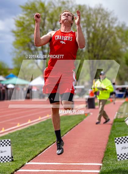 Thumbnail 2 in CHSAA Track and Field 2A Championships (Boys Long Jump) photogallery.