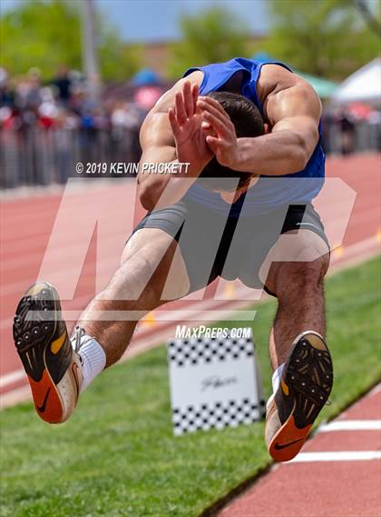 Thumbnail 2 in CHSAA Track and Field 2A Championships (Boys Long Jump) photogallery.