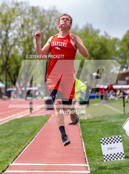 Thumbnail 3 in CHSAA Track and Field 2A Championships (Boys Long Jump) photogallery.