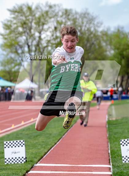 Thumbnail 2 in CHSAA Track and Field 2A Championships (Boys Long Jump) photogallery.