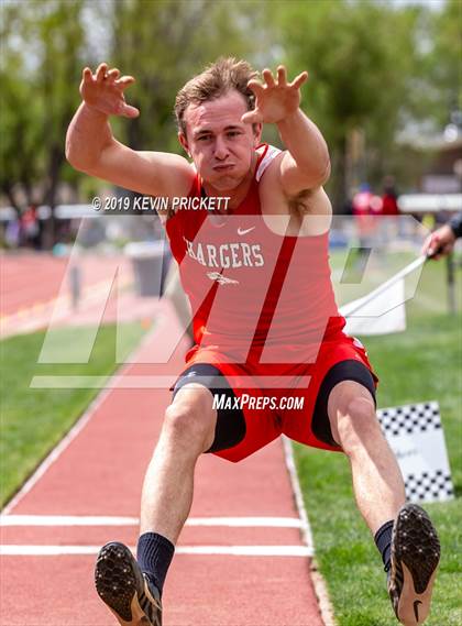 Thumbnail 3 in CHSAA Track and Field 2A Championships (Boys Long Jump) photogallery.