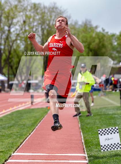 Thumbnail 2 in CHSAA Track and Field 2A Championships (Boys Long Jump) photogallery.