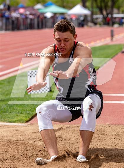 Thumbnail 3 in CHSAA Track and Field 2A Championships (Boys Long Jump) photogallery.