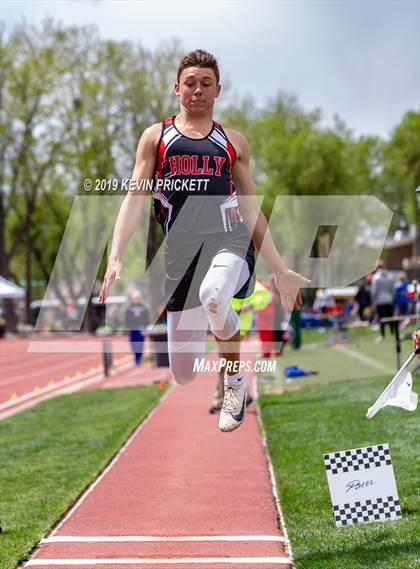 Thumbnail 2 in CHSAA Track and Field 2A Championships (Boys Long Jump) photogallery.
