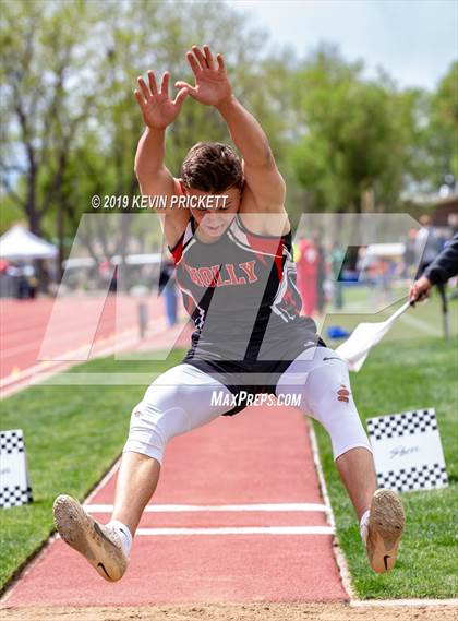Thumbnail 2 in CHSAA Track and Field 2A Championships (Boys Long Jump) photogallery.