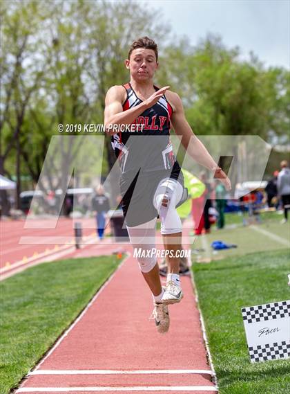 Thumbnail 3 in CHSAA Track and Field 2A Championships (Boys Long Jump) photogallery.