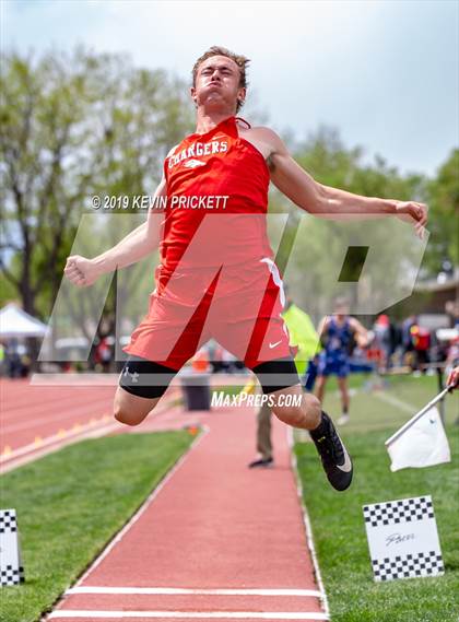Thumbnail 2 in CHSAA Track and Field 2A Championships (Boys Long Jump) photogallery.