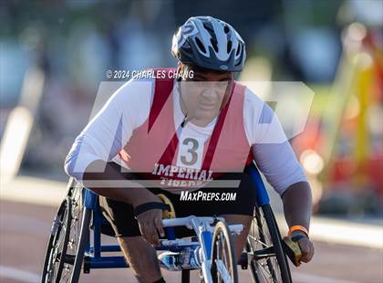 Thumbnail 3 in CIF State Championships (100m Mixed Wheelchair Para Finals) photogallery.