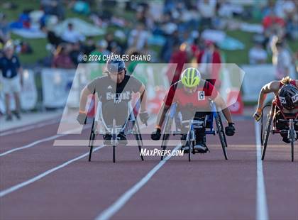 Thumbnail 1 in CIF State Championships (100m Mixed Wheelchair Para Finals) photogallery.