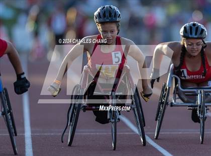 Thumbnail 3 in CIF State Championships (100m Mixed Wheelchair Para Finals) photogallery.