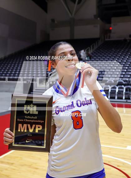 Thumbnail 3 in Grand Oaks vs. Fulshear (UIL 6A Volleyball Division 1 Final Medal Ceremony) photogallery.