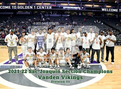 Thumbnail 1 in Central Catholic vs. Vanden (CIF SJS D3 Final) photogallery.