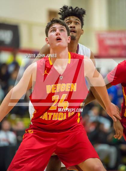 Thumbnail 3 in St. Benedict's Prep vs. Bergen Catholic (Hoop Group NJ Tip Off Classic) photogallery.