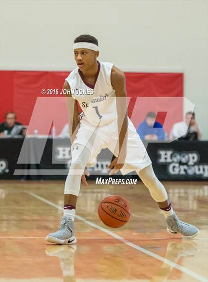 Thumbnail 3 in St. Benedict's Prep vs. Bergen Catholic (Hoop Group NJ Tip Off Classic) photogallery.