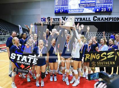 Thumbnail 3 in Highland Park @ A&M Consolidated (UIL 5A D1 Volleyball Final Medal Ceremony) photogallery.