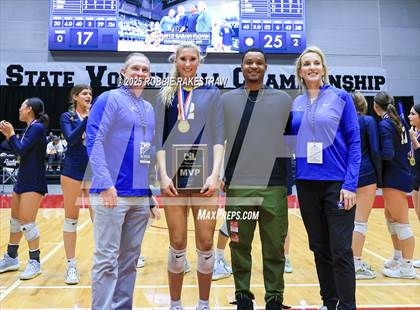 Thumbnail 3 in Highland Park @ A&M Consolidated (UIL 5A D1 Volleyball Final Medal Ceremony) photogallery.