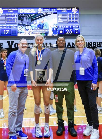 Thumbnail 1 in Highland Park @ A&M Consolidated (UIL 5A D1 Volleyball Final Medal Ceremony) photogallery.