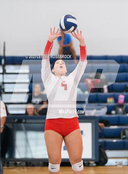Thumbnail 3 in Hondo vs Jourdanton (Hondo Volleyball Tournament) photogallery.