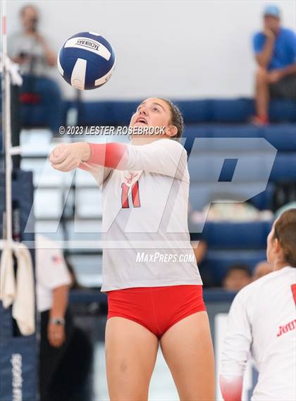 Thumbnail 2 in Hondo vs Jourdanton (Hondo Volleyball Tournament) photogallery.