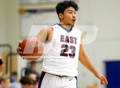 Thumbnail 3 in Buhach Colony vs East Bakersfield (Clovis Elks Basketball Tournament) photogallery.
