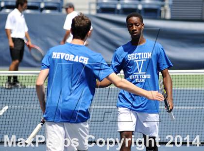 Thumbnail 3 in NYSPHSAA Boys Tennis Championship (Day 3) photogallery.