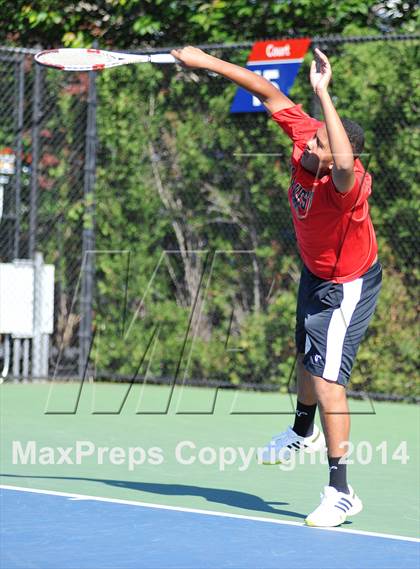 Thumbnail 2 in NYSPHSAA Boys Tennis Championship (Day 3) photogallery.