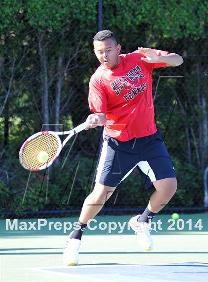 Thumbnail 3 in NYSPHSAA Boys Tennis Championship (Day 3) photogallery.
