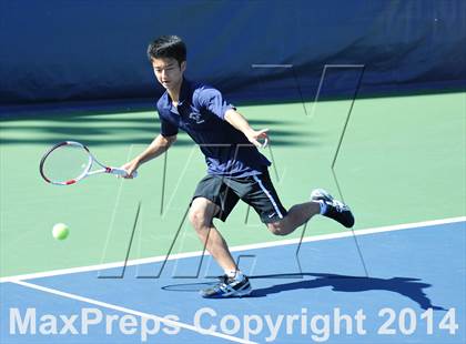 Thumbnail 1 in NYSPHSAA Boys Tennis Championship (Day 3) photogallery.